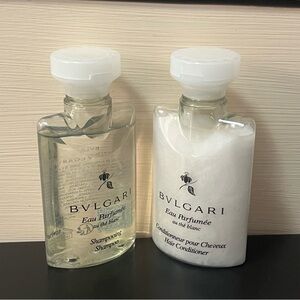 Bvlgari Eau Parfumée Au the Blanc white tea shampoo + conditioner 1.3oz Jan sale